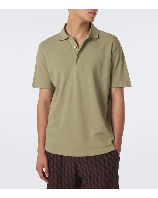 Frescobol Carioca Green Cotton Pique Polo Shirt for men