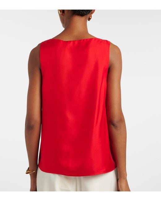 Top De Seda Rohe de color Red
