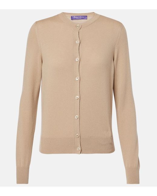 Ralph Lauren Natural Cable-Knit Cashmere Cardigan