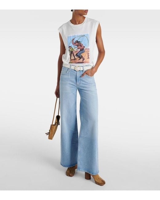 Citizens of Humanity Blue Loli Mid-Rise Wide-Leg Jeans