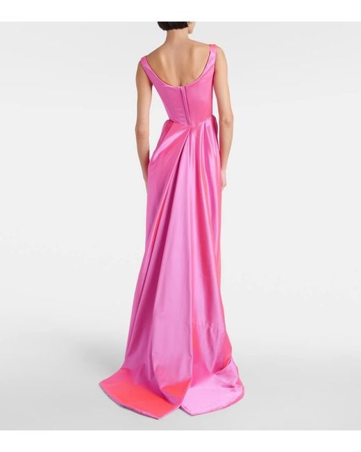 Vivienne Westwood Pink Robe Camille Aus Satin
