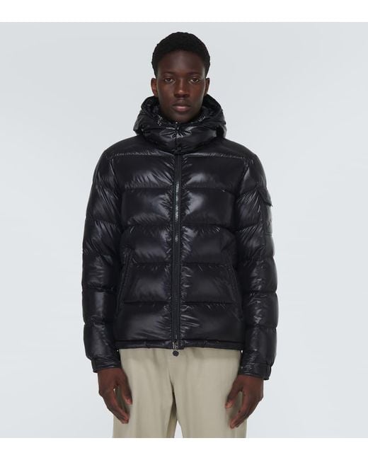 Moncler Black Maya Zip-up Padded Hooded Jacket for men