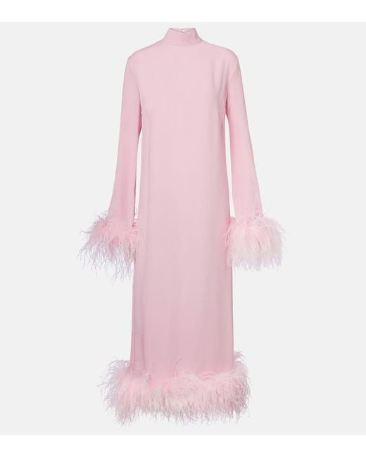 ‎Taller Marmo Pink Gina Crepe Cady Midi Dress
