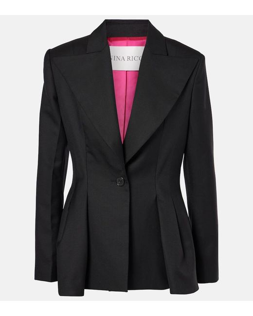 Nina Ricci Black Wool Gabardine Blazer