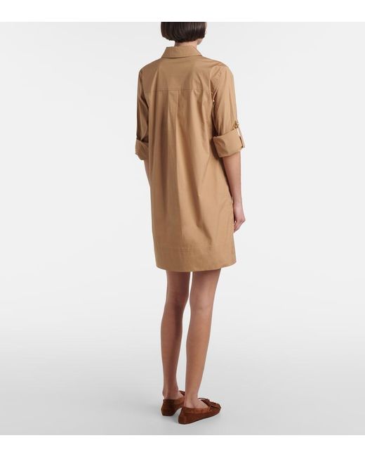 Veronica Beard Natural Saude Cotton-Blend Minidress