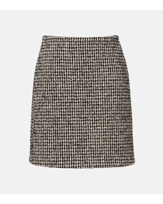 Max Mara Black Houndstooth Miniskirt