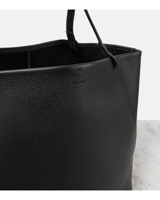 The Row Black Park Three Leather Shopper