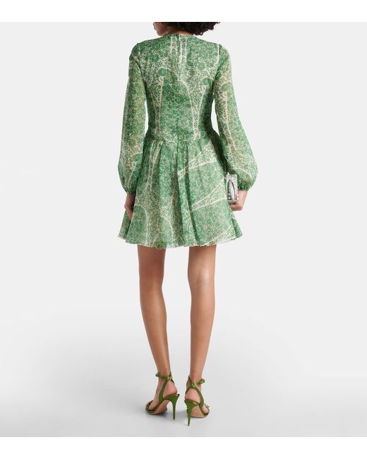 Giambattista Valli Green Minikleid Aus Seiden-Georgette
