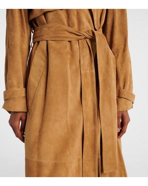 Proenza Schouler Brown Ramona Suede Trench Coat