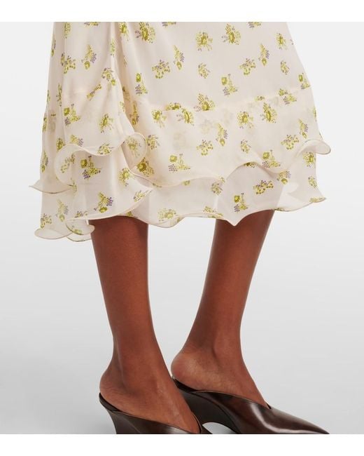 Dorothee Schumacher Natural Airy Daydream Floral Midi Skirt