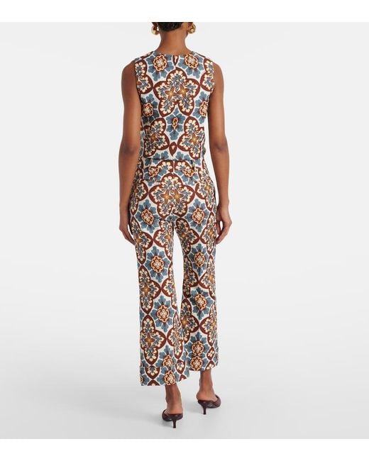 LaDoubleJ Multicolor Hendrix High-Rise Cotton Flared Pants