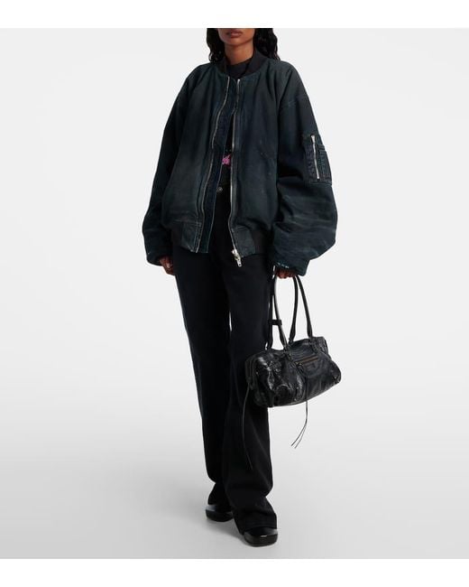 Balenciaga Black Schultertasche Le City East-West Medium