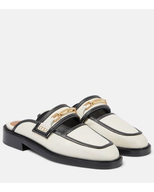 Zimmermann White Bacall Leather Loafers