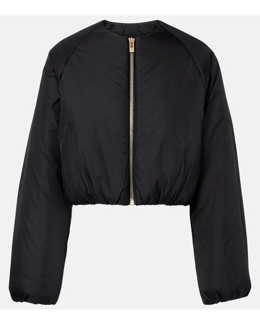Alaïa Black Puffer Cropped Jacket