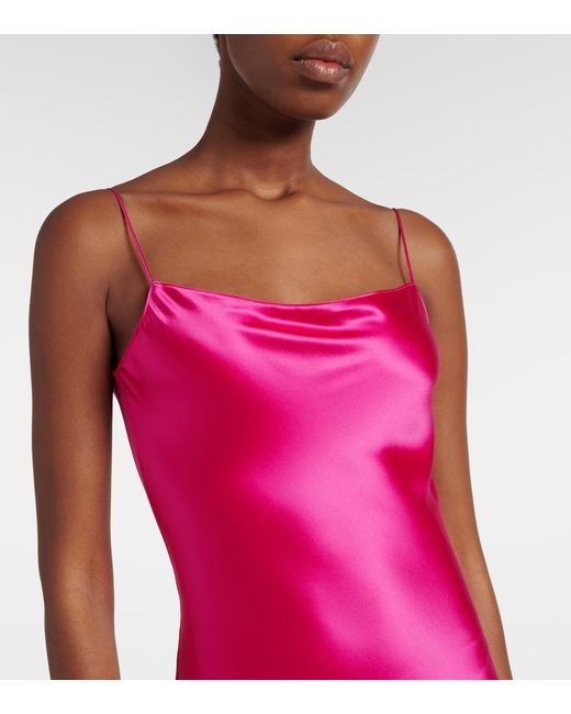 Alaïa Pink Silk Dress With Straps