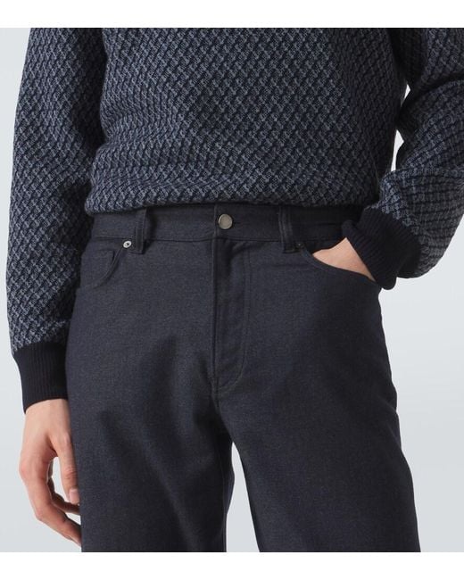 Agnona Blue Mid-Rise Straight Jeans for men