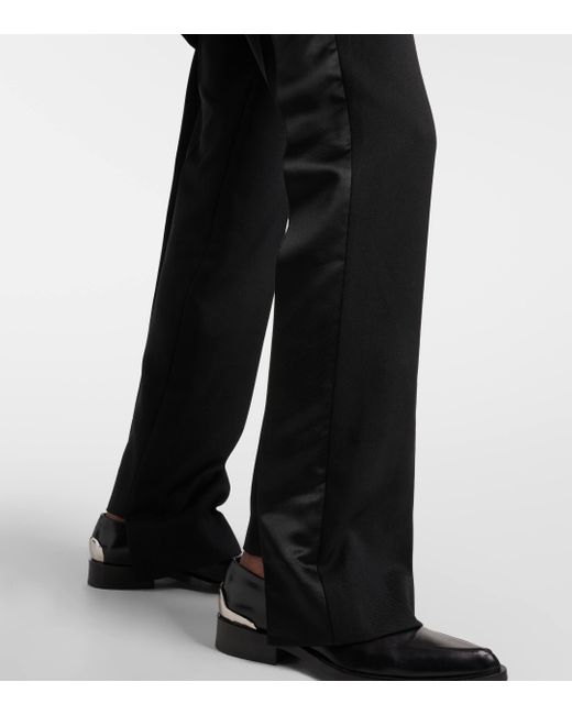 Pantalon droit a taille haute Victoria Beckham en coloris Black