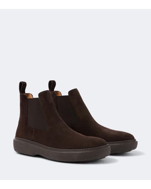 Giorgio Armani Brown Suede Ankle Boots for men