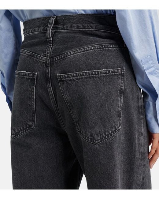 Agolde Blue Low Curve Low-Rise Wide-Leg Jeans