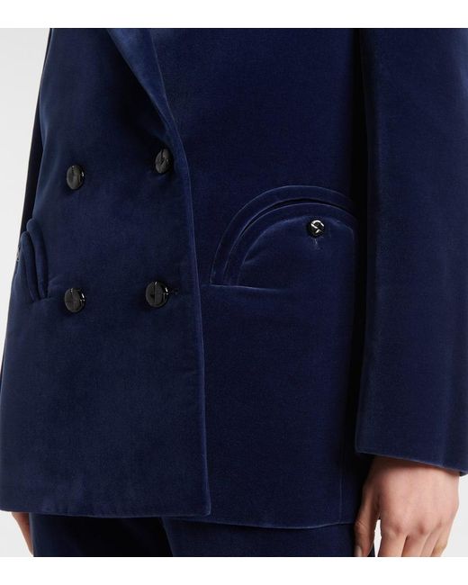 Blazé Milano Blue Jealousy Everynight Cotton Velvet Blazer
