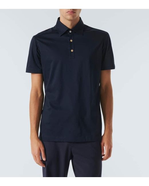 Kiton Polohemd Aus Baumwolle in Blue für Herren