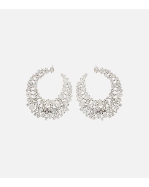 Boucles d'oreilles en or blanc 18 ct et diamants Suzanne Kalan en coloris White