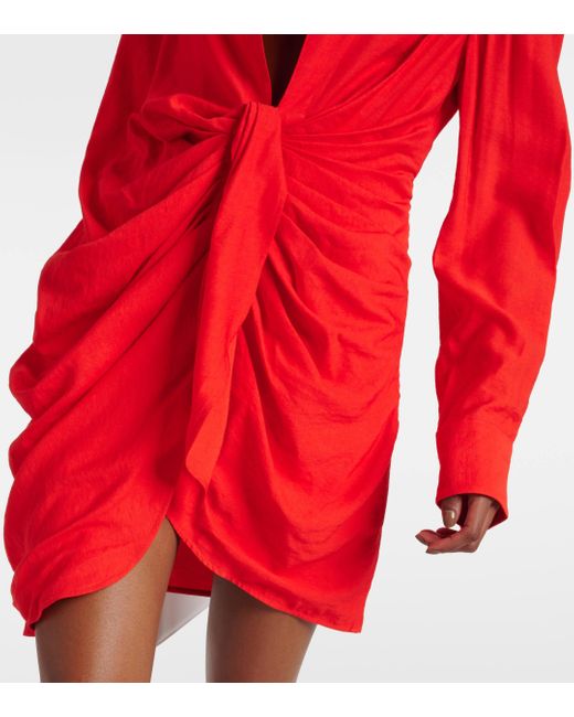 Robe chemise La Bahia Jacquemus en coloris Red
