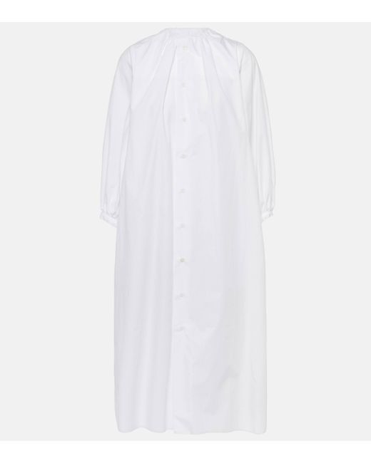 Robe midi en coton MM6 by Maison Martin Margiela en coloris White