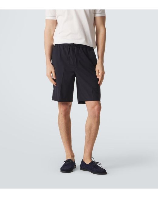 Brioni Blue Wool Shorts for men
