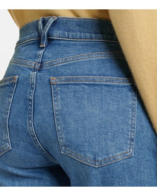 Veronica Beard Blue Beverly High-Rise Flared Jeans