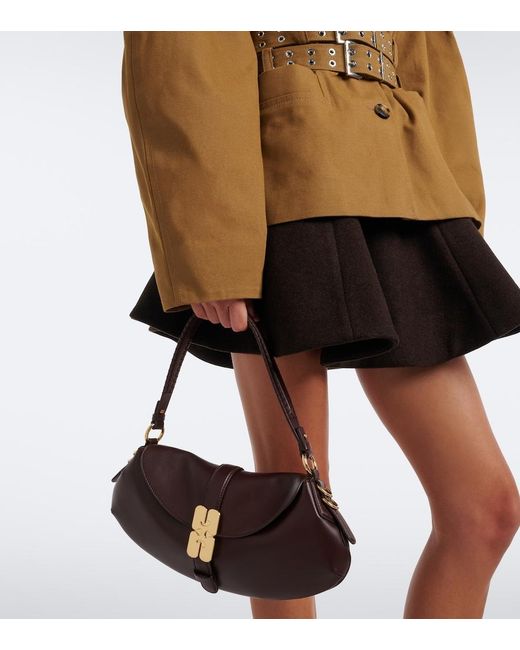 Ganni Brown B-Kat Small Shoulder Bag