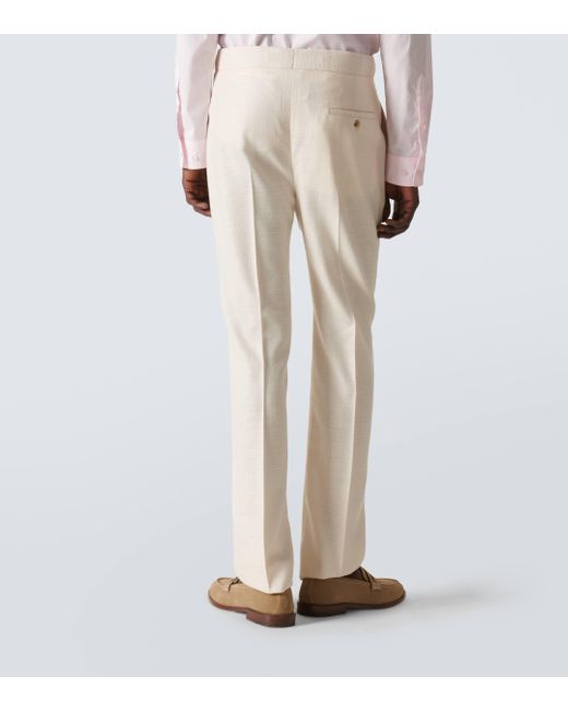 Gabriela Hearst Natural Sebastian Wool And Silk Slim Pants for men