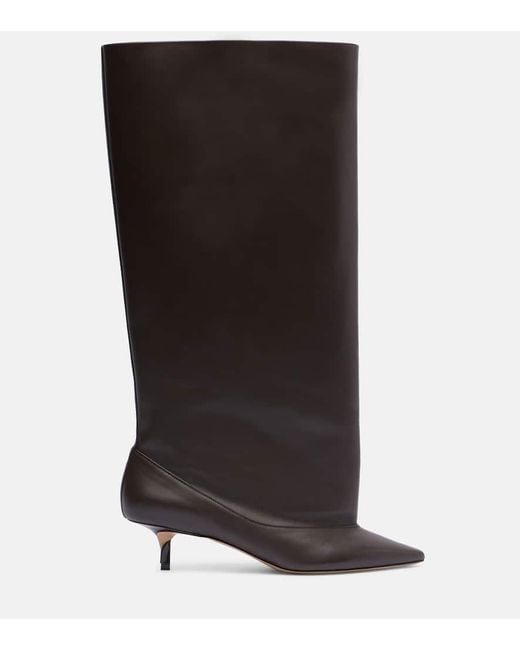 Jacquemus Black Stiefel Tourni Aus Leder