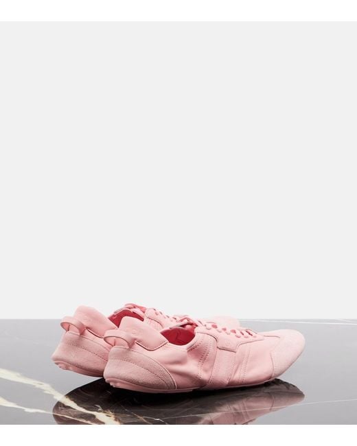 Gucci Pink Flex Leather Sneakers