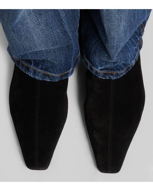 Paris Texas Black Bettina Suede Ankle Boots