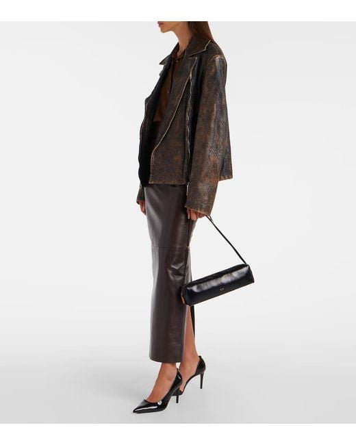 Khaite Black Kye Micro Leather Shoulder Bag