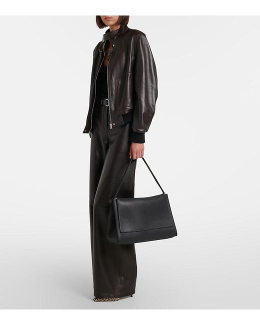 Nour Hammour Black Amal Leather Shoulder Bag