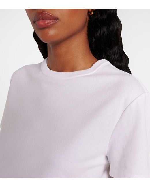 Loro Piana White My-T Cropped Cotton T-Shirt
