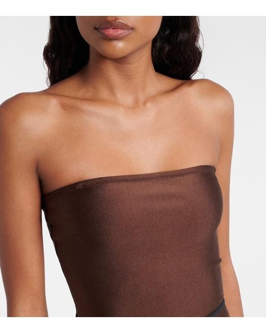 SAME Brown Beaded Swimsuit
