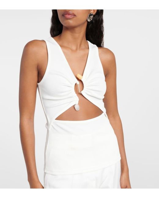 Top Callisto A Ornements Christopher Esber en coloris White