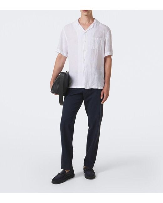 Fedeli Blue Cotton-Blend Chinos for men
