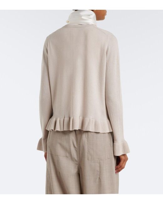 Jardin Des Orangers Natural Wool And Cashmere Cardigan