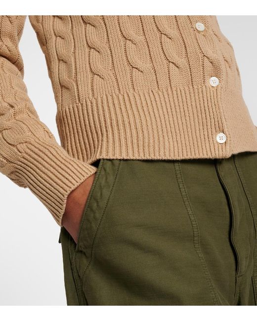 Polo Ralph Lauren Natural Cable-Knit Cotton Cardigan