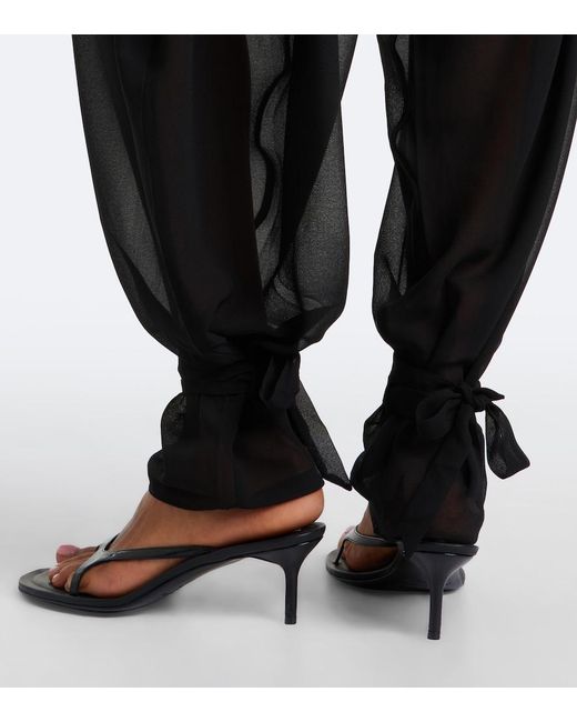 De La Vali Black Ines Chiffon Balloon Pants