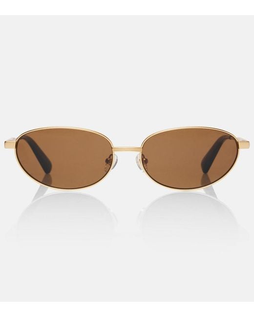 Jacquemus Brown Oval Sunglasses