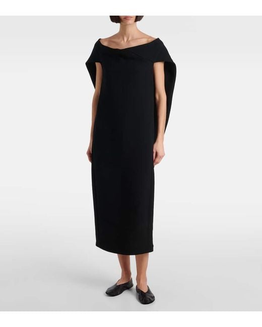 The Row Black Slip-Ons Aus Leder