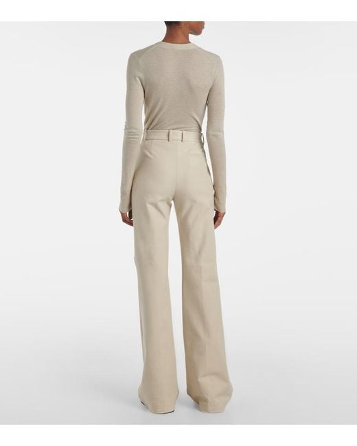 Pantalon Evase Tafina En Coton Melange Joseph en coloris Natural