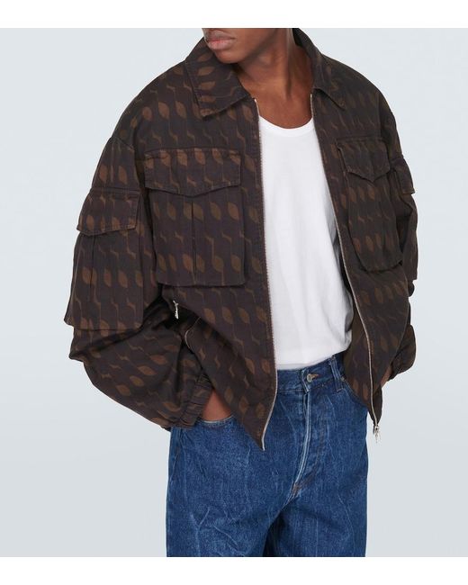 Dries Van Noten Black Vidway Cotton-Blend Field Jacket for men