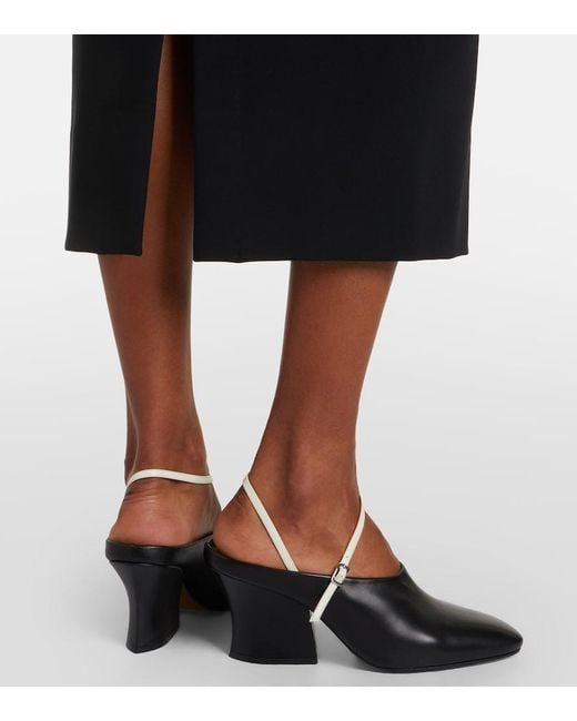 Jil Sander Black Leather Mules