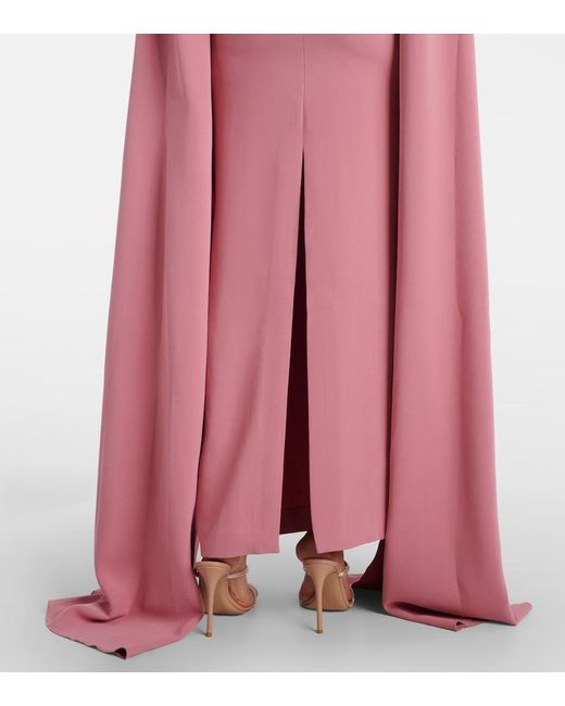 Solace London Pink Nuri Draped Gown